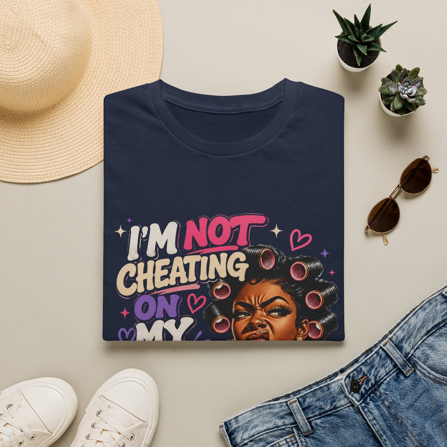 I'm Not Cheating On My Hairstylist T-Shirt — Funny Black Hair Salon Tee