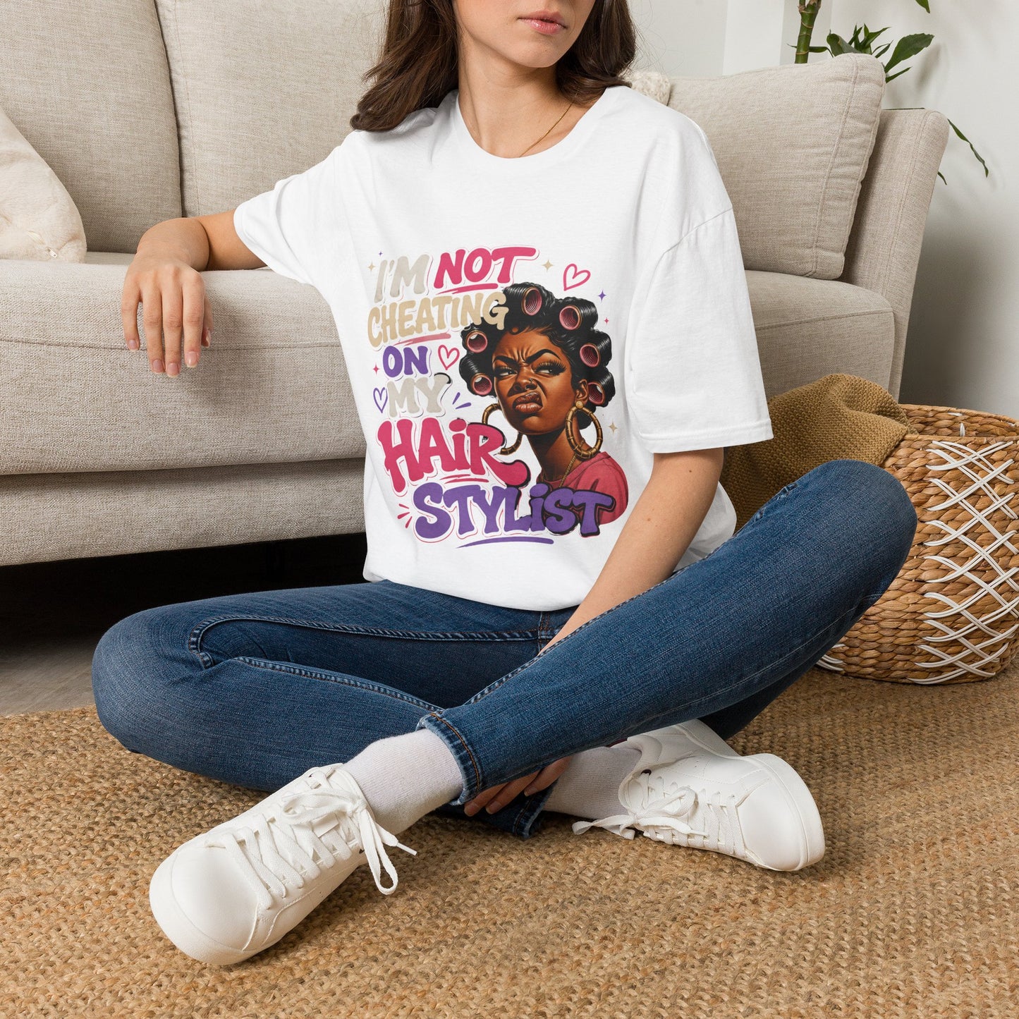 I'm Not Cheating On My Hairstylist T-Shirt — Funny Black Hair Salon Tee